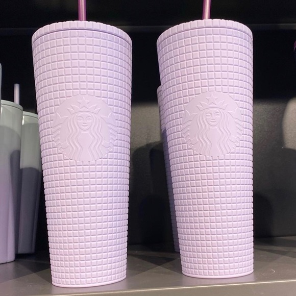 Starbucks Lavender Grid Cup - Picture 1 of 2